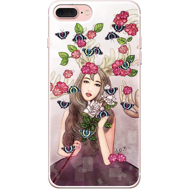 New Series - "Butterfly Love Flower" - Yi Dai Xuan-TPU phone shell "iPhone / Samsung / HTC / LG / Sony / millet / OPPO", AA0AF192 - Phone Cases - Silicone Pink