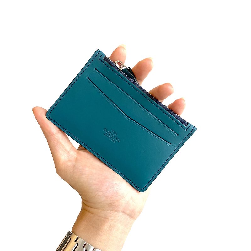 Card s holder /Greenish Blue - 卡片套/卡片盒 - 真皮 藍色
