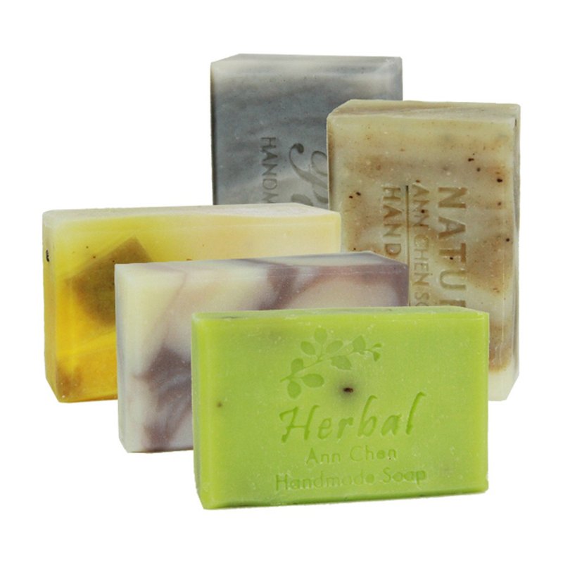 手工皂x5入特惠組- 茉莉潤澤舒緩 - 肥皂/手工皂 - 精油 咖啡色