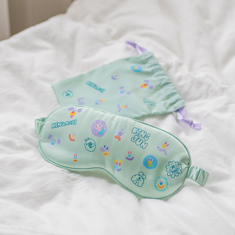 KINGJUN joint model・KINGMOJI eye mask - Eye Masks - Silk Blue