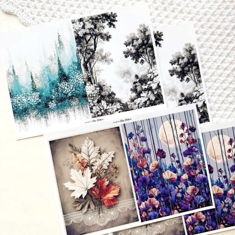 Z432 - a variety of background - 貼紙 - 紙 