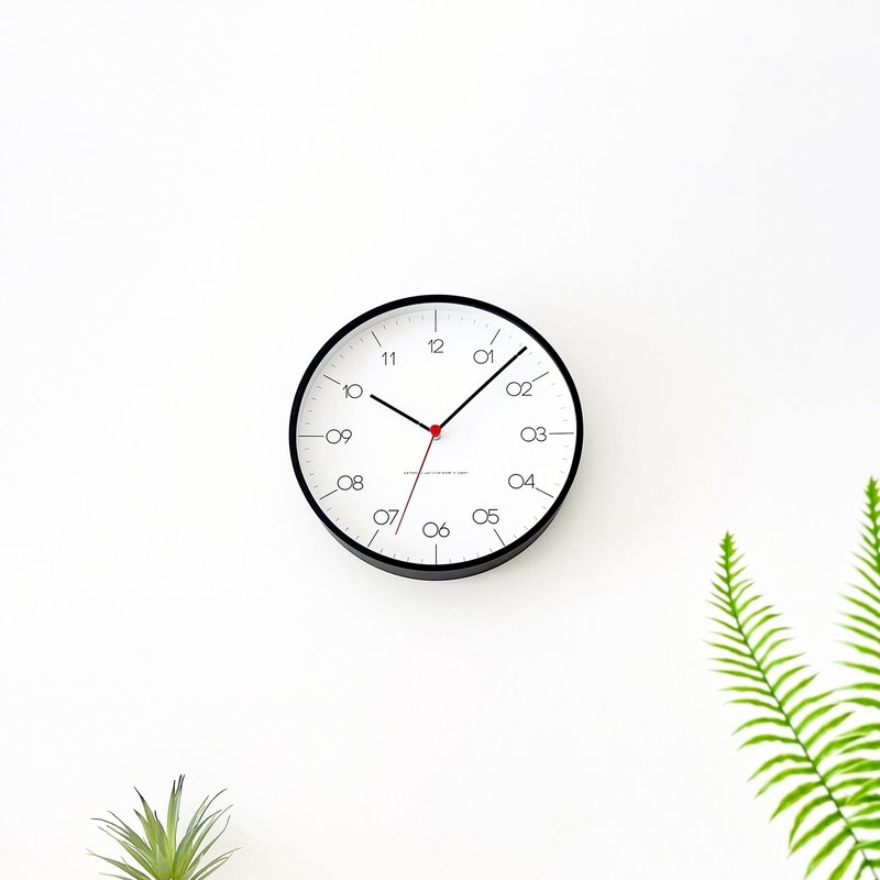 KATOMOKU plywood clock 24 黑色 (km-150BKS) 掛鐘  日本製造 - 時鐘/鬧鐘 - 木頭 黑色