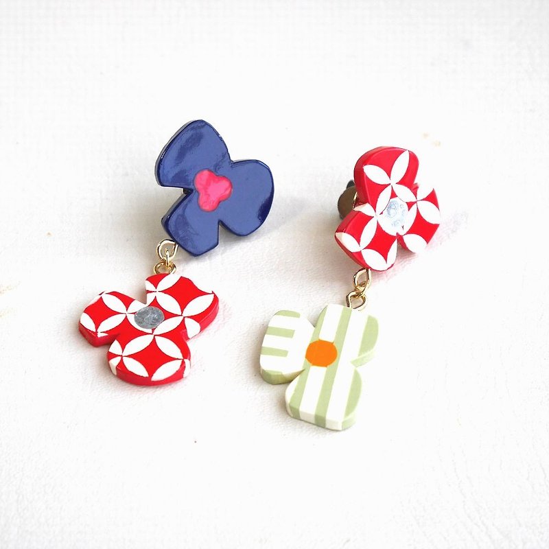 Botanical garden earrings - Earrings & Clip-ons - Plastic Multicolor