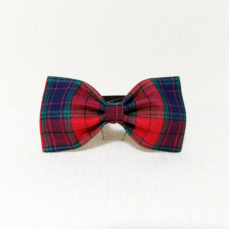 Cotton & Hemp Collars & Leashes Red - Ella Wang Design Bowtie Pet Bowtie Bowtie Red Check Gentleman