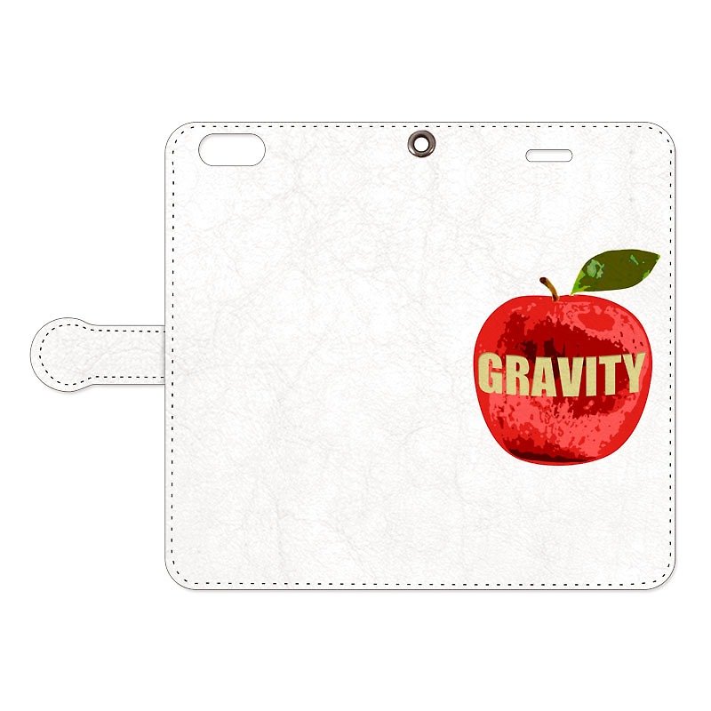 [Notebook type iPhone case] gravity - Phone Cases - Plastic White
