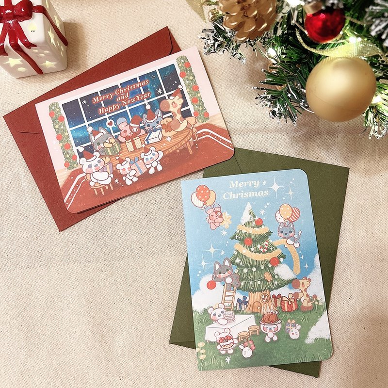 New product in stock [N Rabbit studio] Christmas limited edition Christmas cards - 2 types in total - การ์ด/โปสการ์ด - กระดาษ 