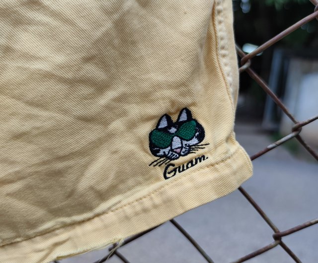 クレイジーシャツ ハワイ グアム島 猫 コットンショーツ - ショップ goodviewvintageshop ショートパンツ メンズ - Pinkoi