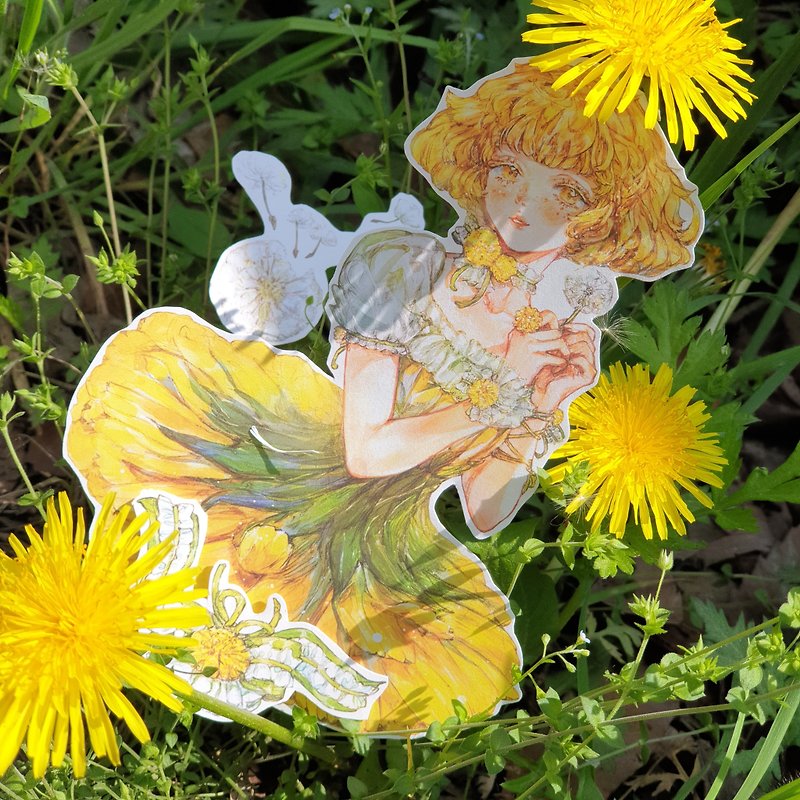 Dandelion sticker SET - 貼紙 - 紙 黃色