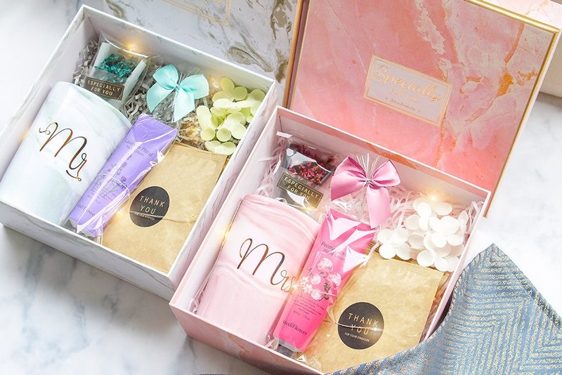 Practical souvenir gift box marble box H style (comes with a free carrying bag) |Tea gift, bridesmaid gift, and guest gift box - กาแฟ - อาหารสด หลากหลายสี