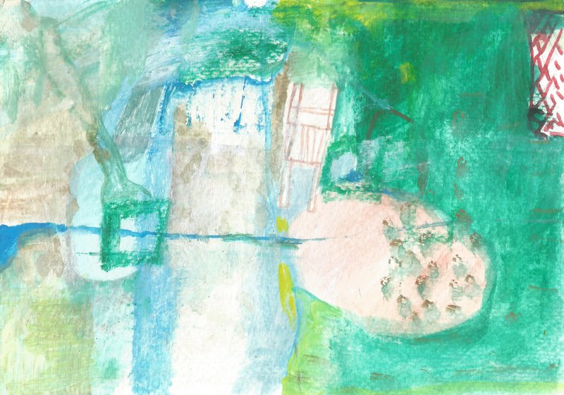 繪畫作品--藍色雨滴 - 海報/掛畫/掛布 - 棉．麻 