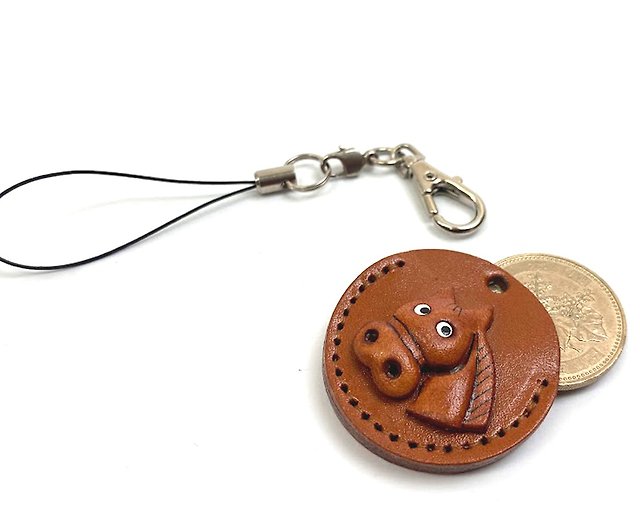 Genuine leather TINY coin purse handmade in Japan - Shop vancacraft  Keychains - Pinkoi
