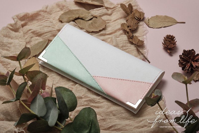 【Possibility of paper making】 Color collection patchwork series long wallet - กระเป๋าสตางค์ - กระดาษ 