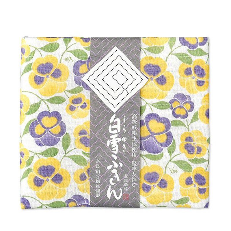 京友禪染萬用巾 / 三色堇黃色 - 餐桌布/桌巾/餐墊 - 棉．麻 黃色