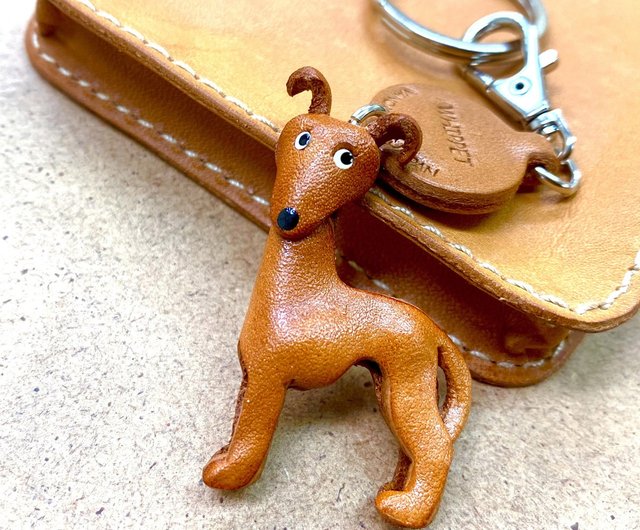  Toy Poodle Genuiine Leather Animal/Dog Bag Charm/Keychain  *VANCA* Handmade in Japan : Key Tags And Chains : Office Products