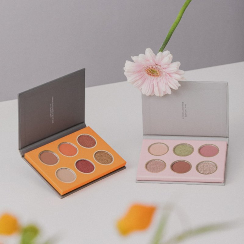 FreshO2 post-mature series new 6-color eyeshadow palette does not fly powder beauty recommended super beautiful gift - ที่เขียนตา/คิ้ว - กระดาษ สีเทา