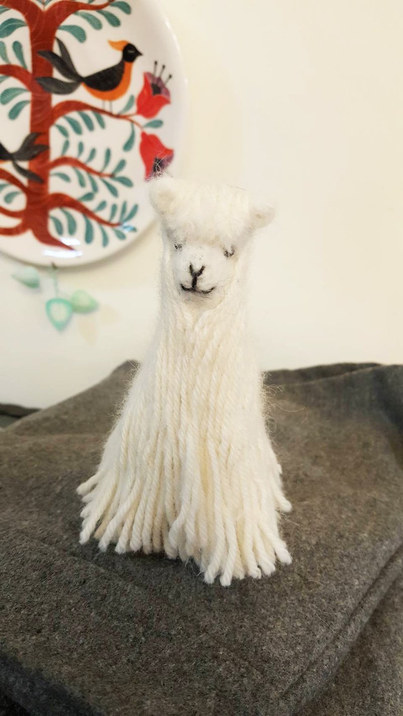 秘魯100%嬰兒羊駝毛羊駝玩偶 - 公仔模型 - 其他材質 白色