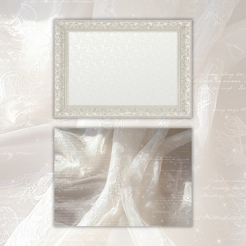 A4. Frame & Lace - 卡片/明信片 - 紙 
