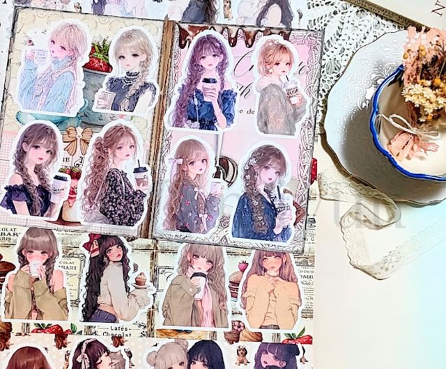 コラージュシート 素材紙 a4デザインペーパー 人物 女の子 Ran様
