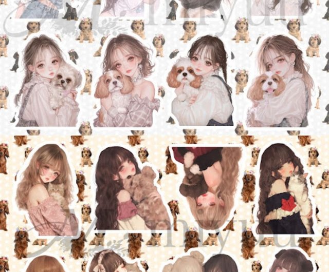 コラージュシート 素材紙 a4デザインペーパー 人物 女の子 Ran様