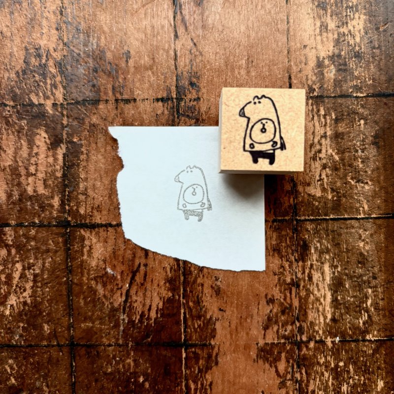 Spica 小庭手作・muu 醬印章 / 馬帽子 - 印章/印台 - 橡膠 卡其色