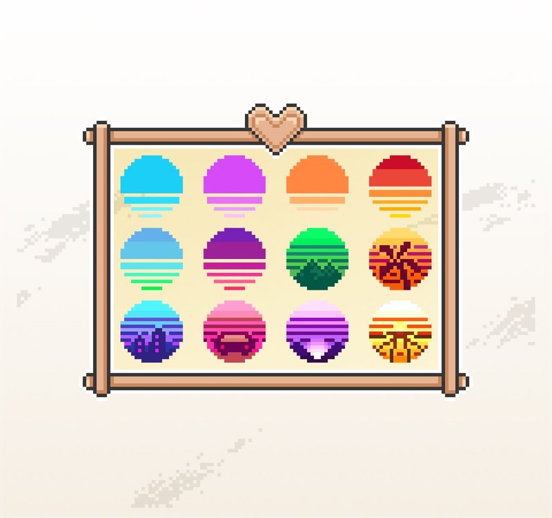 Twitch訂閱者徽章及小奇點徽章/忠誠徽章/像素風/復古波/合成波 - Logo 設計/圖案設計 - 其他材質 
