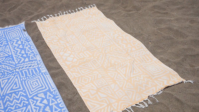 Outdoor Nation Summer Turkish Beach Towel/Towel/Summer Flame - Towels - Cotton & Hemp Yellow