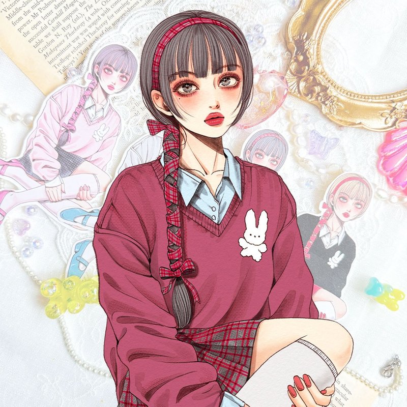 Grace sticker - 貼紙 - 紙 多色