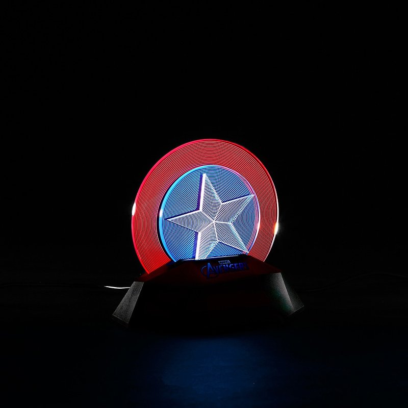 InfoThinkキャプテンアメリカシールド3Dライトスタンド - 照明・ランプ - アクリル ブルー