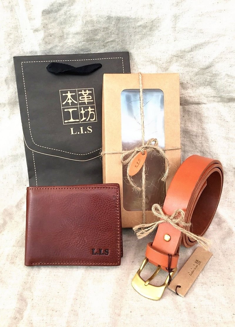 Goody bag - 1+1 surprise blessing bag D - Wallets - Genuine Leather Brown
