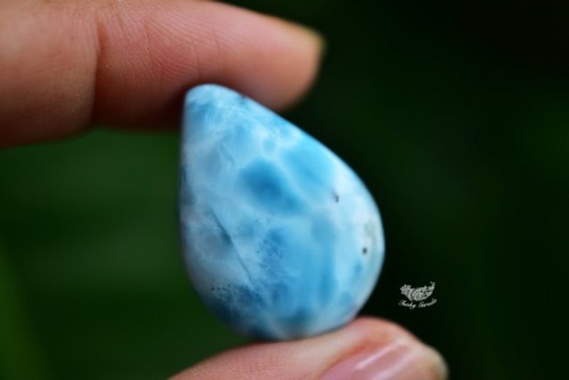 Balanced Drop Larimar Loose Stone s565 - Metalsmithing/Accessories - Gemstone 