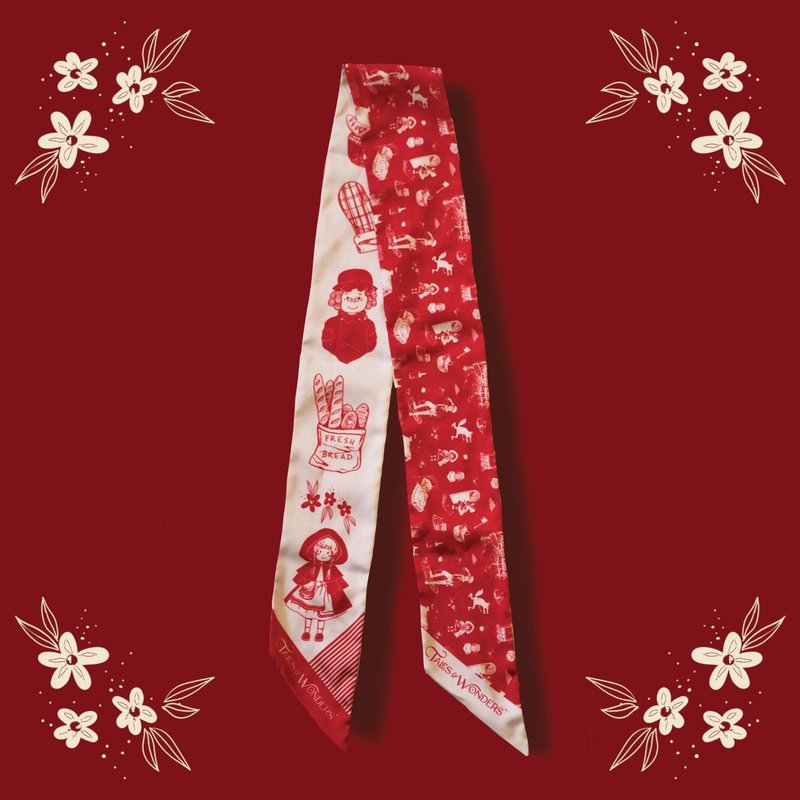 Little Red Riding Hood Twilly - 領帶/領帶夾 - 絲．絹 多色