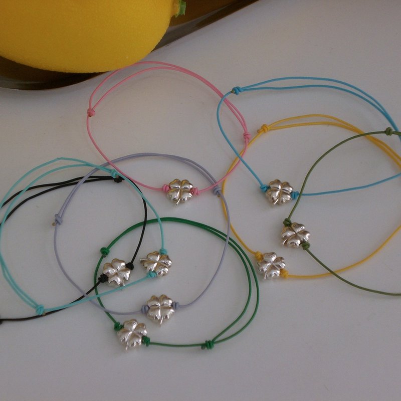 C.B_103 Clover silver bracelet - 手鍊/手環 - 其他金屬 銀色