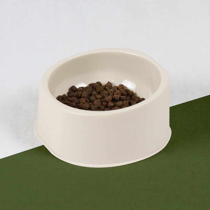 Small Pet Bowl (200g. capacity) 100% Human Food-Grade Material (Pale Oak color) - Pet Bowls - Plastic Brown