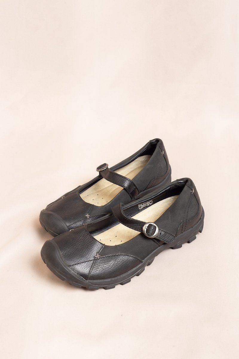 Vintage Keen.Mary Jane. Vintage [First Love Store] Doll Shoes/Mary Jane - รองเท้าบัลเลต์ - หนังเทียม สีดำ