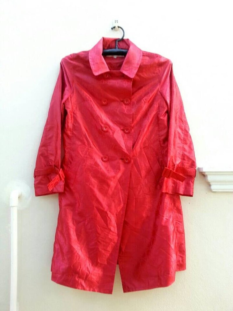 Big Sale! Pierre Cardin Red Winter Dress COAT Size M - 女大衣/外套 - 棉．麻 