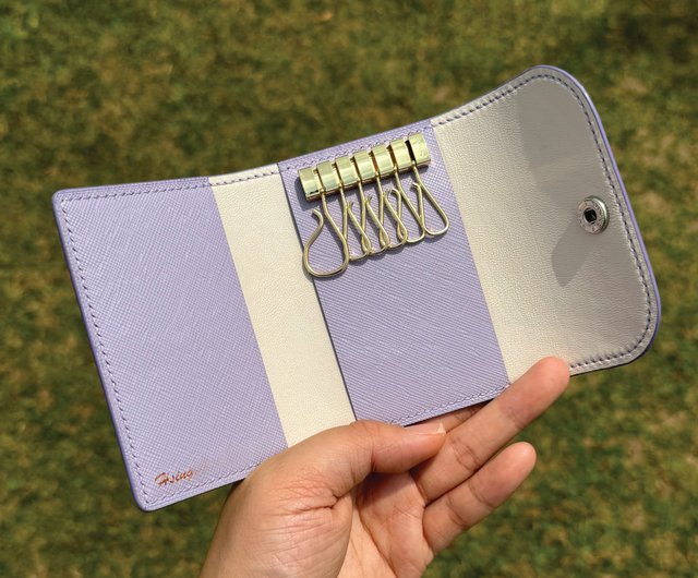 Key Holder】Light Purple Saffiano, Moving Gift