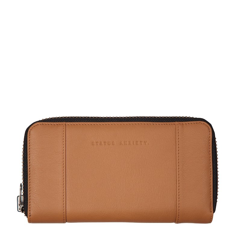 STATE OF FLUX Long Clip_Tan / Camel - Clutch Bags - Genuine Leather Brown