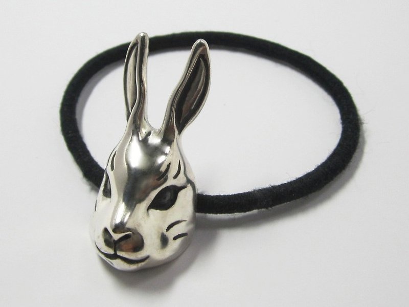 Rabbit face HAIR BAND - Hair Accessories - Other Metals Gray
