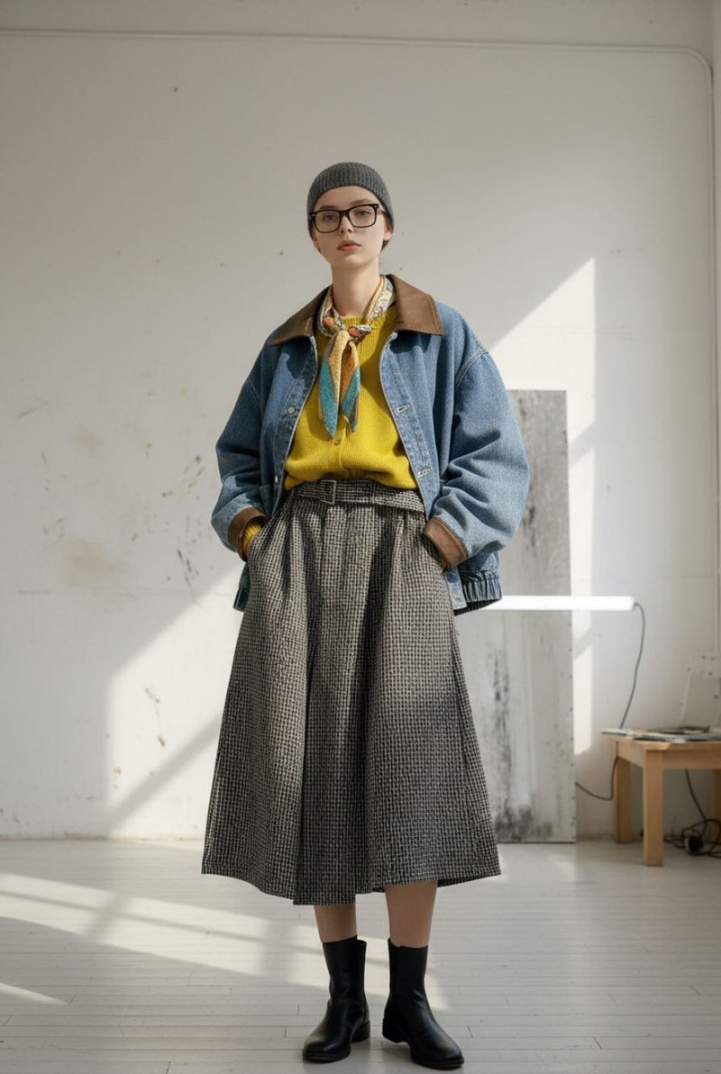 2025fw pu 領牛仔外套 - 女大衣/外套 - 其他材質 