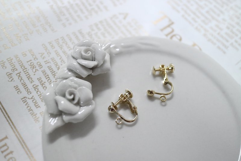Additional purchases-clip-on earrings premium area (golden rotary) - Earrings & Clip-ons - Other Metals 