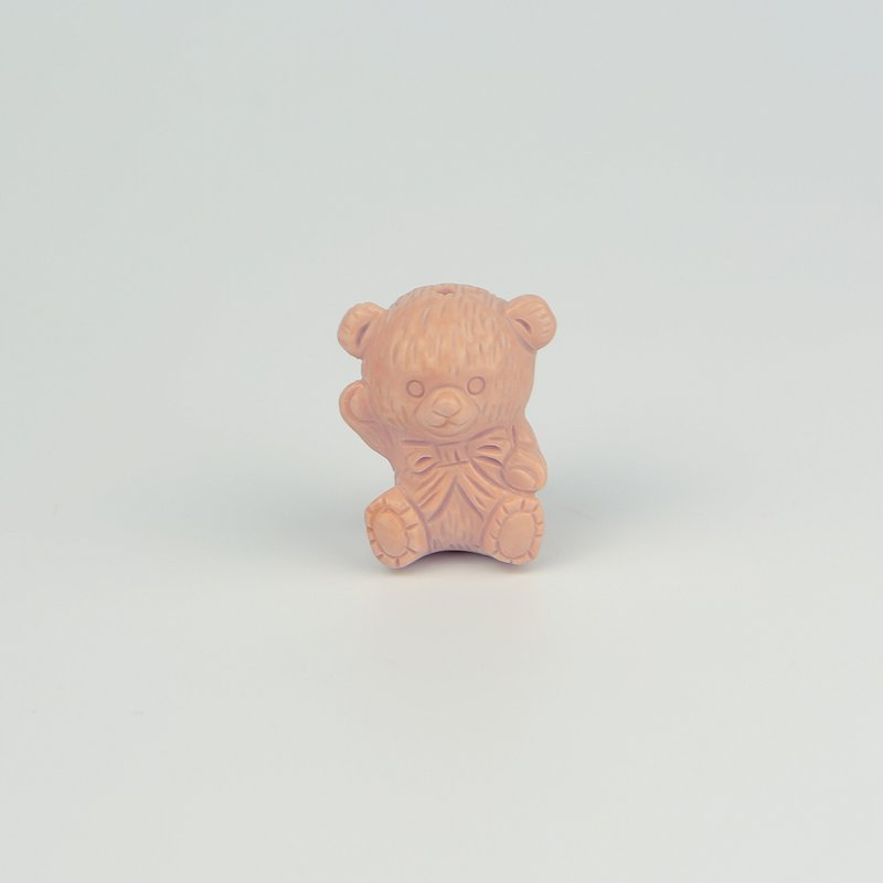 051912月夜熊/玉紅色/帶孔素材/月夜城/阿拉善/晶石/天然/水晶 - 金工/飾品 - 水晶 粉紅色