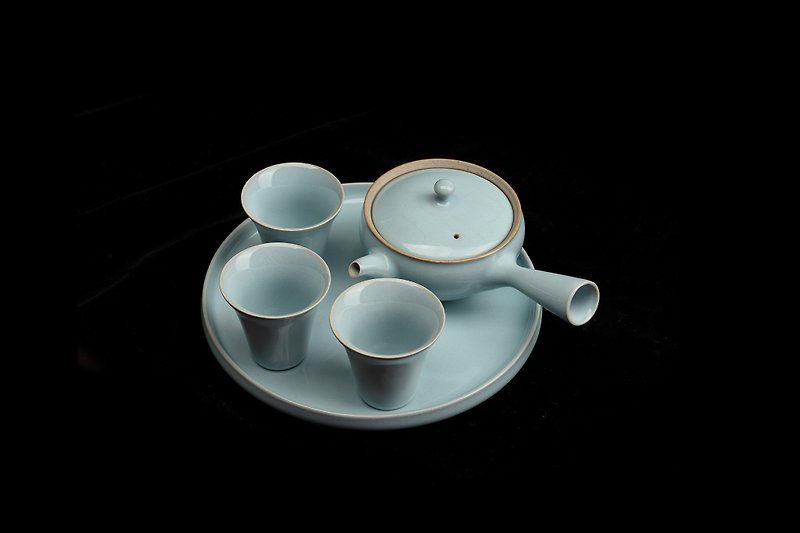 茶具禮盒套裝高檔新中式三人行人文典故陶瓷茶器送禮 - 茶具/茶杯 - 陶 