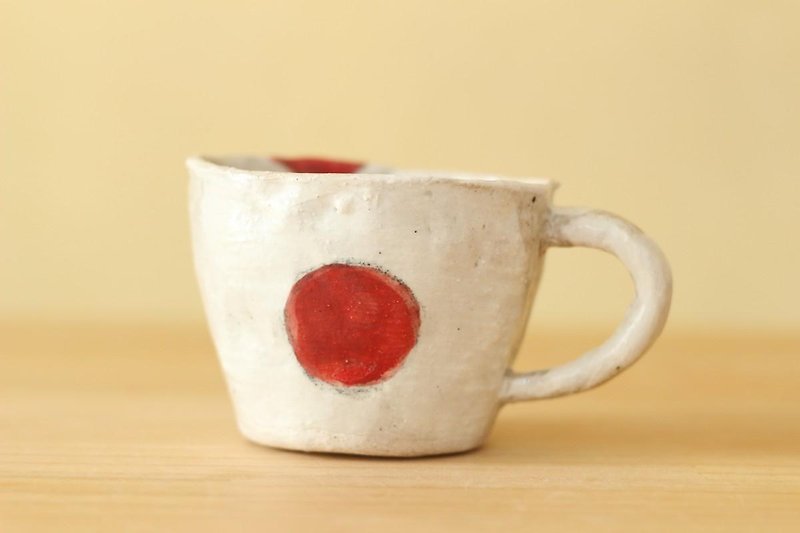 Dumitasse cup of dumpling hand drawn quilt. - Mugs - Pottery 