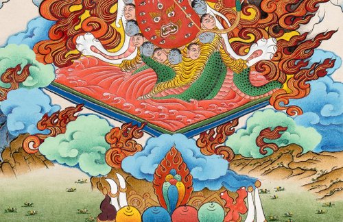 タンカアート タンカ傑作-チベット仏教の輪廻の絵 - ショップ Boudha Stupa