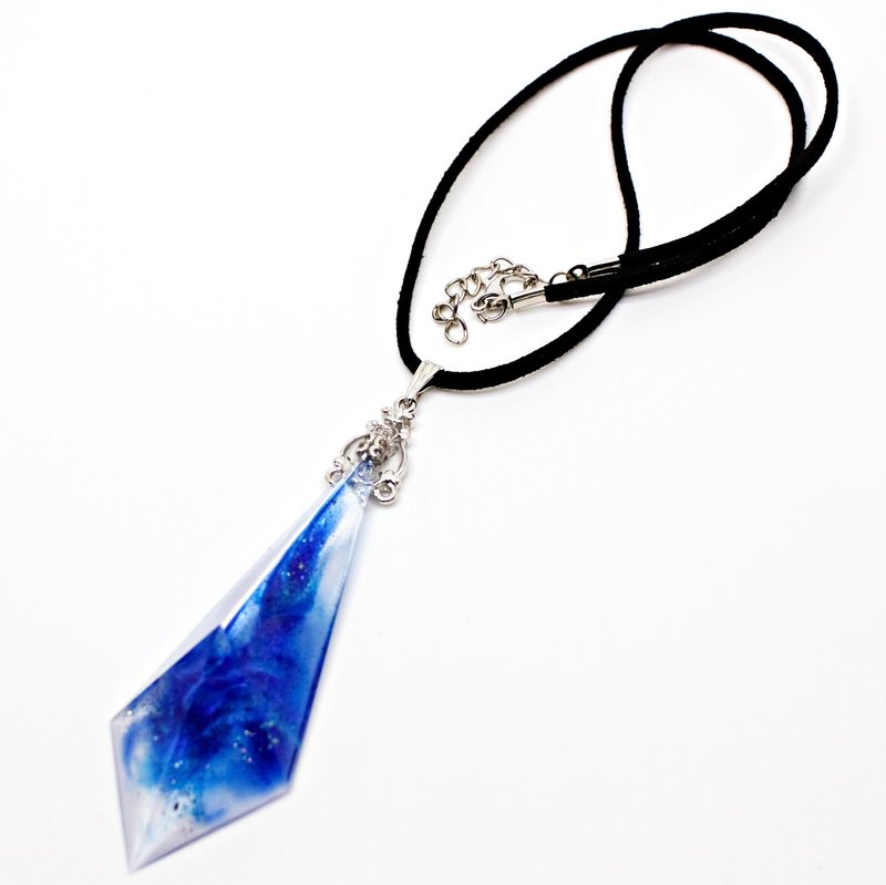 鋭角ピラミッドネックレス(蒼海) - 項鍊 - 樹脂 藍色