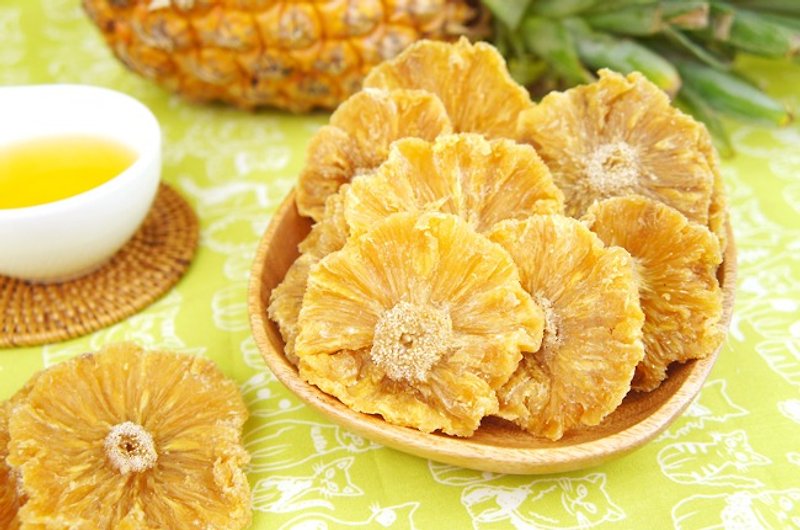 Afternoon snack light│Guanmiao Golden Diamond Sugar Free Pineapple Dried Fruits (180g/pack - ผลไม้อบแห้ง - อาหารสด สีเหลือง