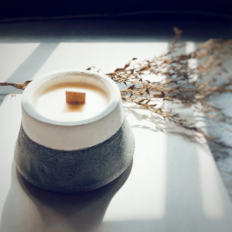 [Graduation Gift] Pure Series-Fuji Cement Cement Candle - Candles & Candle Holders - Cement Gray