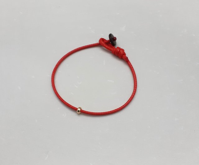 Wax thread bracelet single thread button style plain simple Wax rope thin  thread - Shop hy-zone Bracelets - Pinkoi