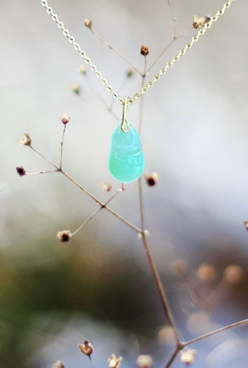 Clavicle chain II Burmese Yuyang Green - Necklaces - Jade 