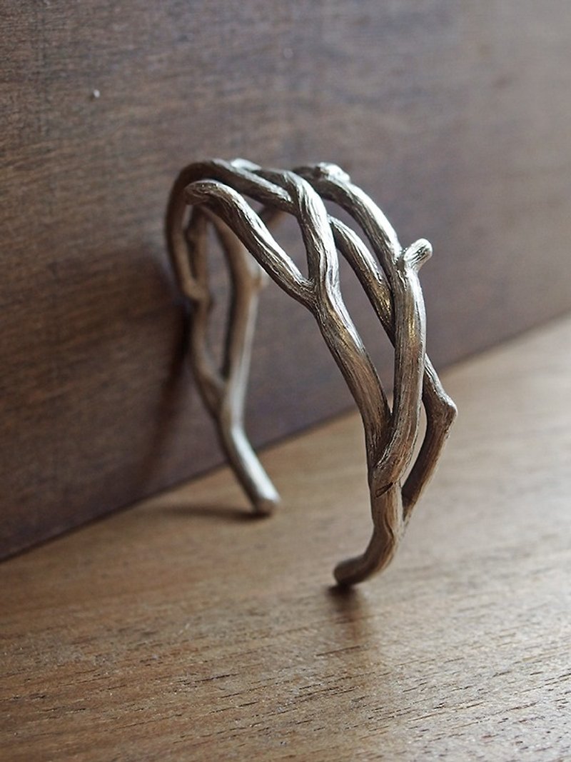 Autumn tree / branch twigs bracelet - Bracelets - Other Metals Silver